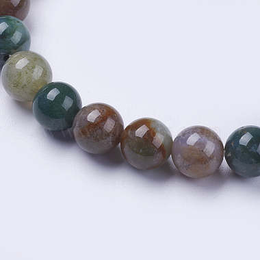 Natural Indian Agate Beaded Stretch Bracelets(BJEW-I253-8mm-11)-3