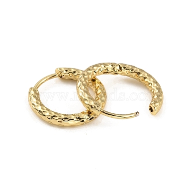 Ion Plating(IP) 304 Stainless Steel Grooved Hoop Earrings(X-EJEW-M218-01B-G)-2