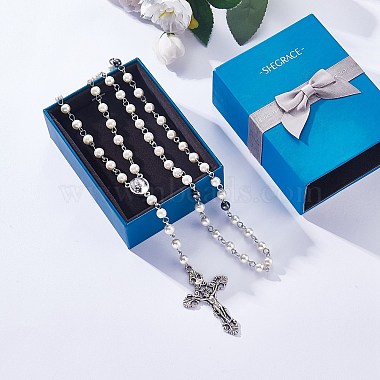 5Pcs Rosary Bead Necklace(NJEW-SW00017)-5