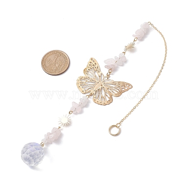 Butterfly Brass Pendant Decorations(HJEW-TA00131-01)-3