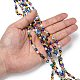 Flat Round Handmade Millefiori Glass Beads(X1-LK-R004-55)-4