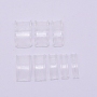 8Pcs 8 Sizes Resin Invisible Ring Size Adjuster, Fit 1~10mm Width Rings, Clear, 17~20x4~11.5x6~7mm, 8pcs/set