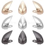6Pcs 3 Colors Iron Toe Cap Covers, Toe Protectors, for Pointed Toe High-Heeled Shoes, Mixed Color, 16x11x13.5mm, Hole: 2.5mm, 2pcs/color(FIND-GF0003-85)