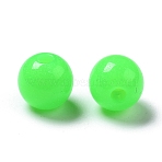 Fluorescent Acrylic Beads, Round, Lime, 6mm, Hole: 1.5mm, about 3234pcs/420g(MACR-R517-6mm-07)