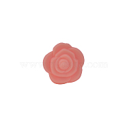 Food Grade Eco-Friendly Silicone Focal Beads, Chewing Beads For Teethers, DIY Nursing Necklaces Making, Rose, Dark Salmon, 20.5x19x12.5mm(FIND-PW0005-03M)