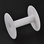 (Defective Closeout Sale), Plastic Empty Spools for Wire, Thread, White, 8.2x8.2cm(TOOL-D035-02)