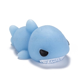 Shark Shape Stress Toy, Funny Fidget Sensory Toy, for Stress Anxiety Relief, Light Blue, 45x27x18.5mm(X-AJEW-H125-21)