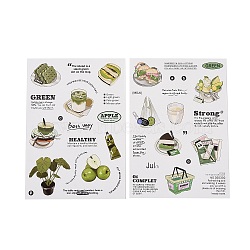 PET Tags
 Picture Stickers, Bakery and Patisserie Themed Sticker, Mixed Shapes, 169~171x119~121x0.1mm, 1 sheet/style(AJEW-R098-02B)