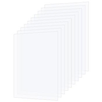 Transparent Acrylic for Picture Frame, Rectangle, Clear, 25.3x20.2x0.07cm, 10pcs/set