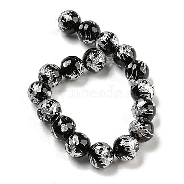 Natural Black Agate Beads Strands(G-C077-12mm-3B)-5
