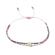 Glass Imitation Pearl & Seed Braided Bead Bracelets(WO2637-14)-1