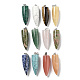 Natural & Synthetic Mixed Gemstone Pointed Pendants(G-P520-03P)-1