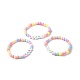 Комплект стрейч-браслетов из непрозрачных акриловых бусин для детей(BJEW-JB06589)-2