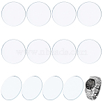 12Pcs Glass Watch Lens Glass, Flat Round Watch Glass Replacement Parts for Watch Repair, Clear, 30x1mm(FIND-OC0013-20B)