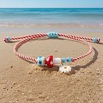 Glass Braided Bracelets, Flower with Mushroom, Colorful, 11.02 inch(28cm)(RH2807)