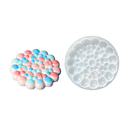 Silicone Bubble Effect Cup Mat Molds, Resin Casting Molds, for UV Resin & Epoxy Resin Jewelry Craft Making, Round Pattern, 111x13.5mm, Inner Diameter: 101x8mm(X-DIY-C061-02A)