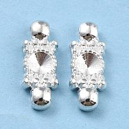 Tibetan Style Alloy Rhinestone Connector Settings, Cadmium Free & Nickel Free & Lead Free, Silver, 21x8x4.5mm, Hole: 1.5mm, Fit for 5mm rhinestones, about 240pcs/375g(TIBE-00465-S-NR)