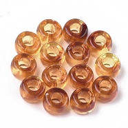 Acrylic Beads, Imitation Gemstone Style, Large Hole Beads, Rondelle, Sandy Brown, 8.5x5.5mm, Hole: 3mm, about 1920pcs/500g(X-OACR-S029-51B)