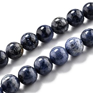 Natural Dumortierite Quartz Beads Strands, Round, 6.5mm, Hole: 1mm, about 60pcs/strand, 15.43''(39.2cm)(G-O199-07B)