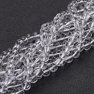 Synthetic Quartz Crystal Beads Strands, Round, Clear, 6mm, Hole: 0.8mm, about 67pcs/strand, 15.5 inch(GSR6mmA039-1)
