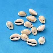 Natural Cowrie Shell Pendants, Shell Shaped Charms, Seashell Color, 18~20x13~14x6~8mm, Hole: 2mm, about 340pcs/500g(BSHE-S049)