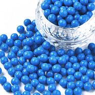 Plastic Water Soluble Fuse Beads, for Kids Crafts, DIY PE Melty Beads, Round, Dodger Blue, 5mm(DIY-N002-017H)