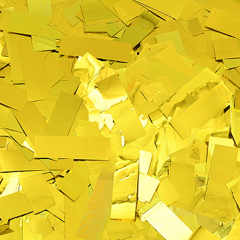 200G Plastic Table Scatter Confetti, for Wedding Party Decorations, Rectangle, Gold, 50x15mm