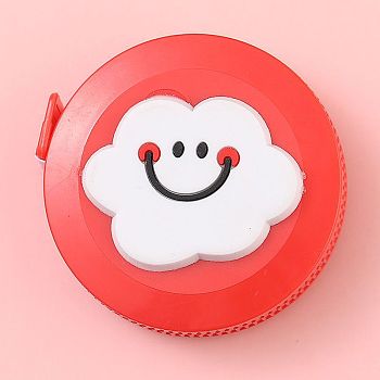 Cloud Fiber Retractable Soft Sewing Tape Measures, for Cloth Tailor Knitting Craft, Red, 5x1.2cm