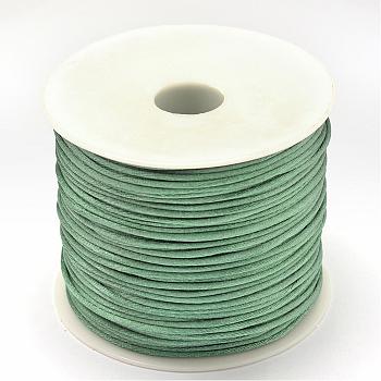 Nylon Thread, Rattail Satin Cord, Dark Sea Green, 1.5mm, about 100yards/roll(300 feet/roll)