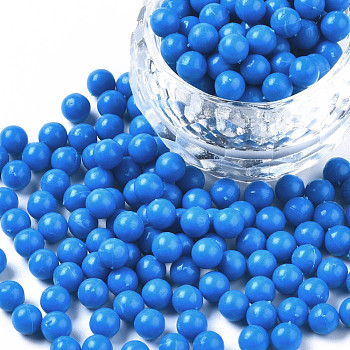 Plastic Water Soluble Fuse Beads, for Kids Crafts, DIY PE Melty Beads, Round, Dodger Blue, 5mm