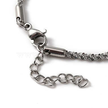 304 Stainless Steel Link Chain Bracelets & Necklaces(SJEW-F220-01A-P)-3