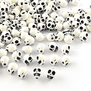 White Skull Acrylic Beads