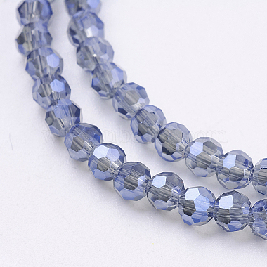 Faceted(32 Facets) Round Electroplate Glass Beads Strands(X-EGLA-D021-59)-2