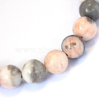 Jaspe zèbre naturel chapelets de perles rondes(G-E334-8mm-11)-5