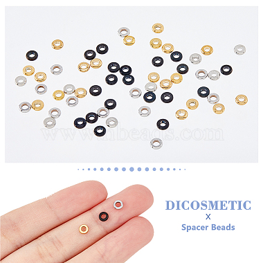 Unicraftale 60Pcs 3 Colors 304 Stainless Steel Spacer Beads(STAS-UN0046-62)-3