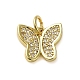 Brass Micro Pave Clear Cubic Zirconia Pendants(KK-U005-01L-G)-1