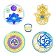 Diy mano de hamsa/loto/signo de yoga colgante decoración moldes de silicona de calidad alimentaria(SIMO-PW0016-04)-3