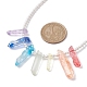 Dyed Natural Crackle Quartz Crystal Bullet Bib Necklaces(NJEW-JN04619)-3
