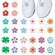 WADORN 28Pcs 14 Styles Flower/Clover PVC Plastic Shoelace Charms(FIND-WR0011-32)-1