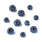 10Pcs 2 Styles Handmade Lampwork Bumpy Beads, Blueberry, Royal Blue, 10.5~15x9.5~11.5mm, Hole: 1.6~2mm, 5pcs/style(LAMP-CJ0002-55)