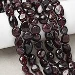 Natural Garnet Beads Strands, Nuggets, Tumbled Stone, 8~11x6.5~10x5.5~8.5mm, Hole: 1mm, about 22~23pcs/strand, 7.87''(20cm)(G-B161-B11)