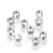 304 Stainless Steel Quick Link Connectors, Chain Findings, Number 3 Shaped Clasps, Stainless Steel Color, 3x12x5mm, Hole: 3mm(STAS-G187-26P)