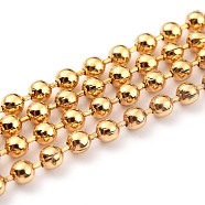 Handmade Brass Ball Chains, Soldered, with Spool, Gold, 2.5mm, 32.8 Feet(10m)/roll(KK-J276-16A-P23)