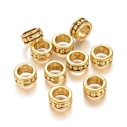 Tibetan Style Alloy Beads, Ring, Antique Golden, 11.5x5.5mm, Hole: 7.5mm(TIBEB-L004-084AG)