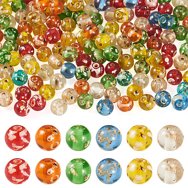 Picasso Backfarbe Glas Rocailles Perlen(SEED-TA0001-61C)-1