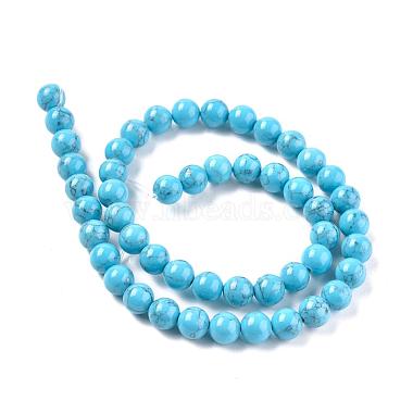 Synethetic perles turquoise brins(TURQ-H063-8mm-1)-2