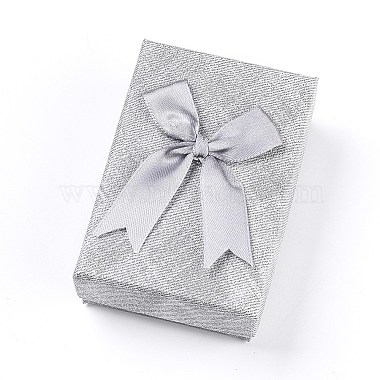 LightGrey Rectangle Paper Jewelry Set Box
