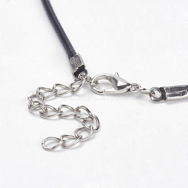 Black Imitation Leather Cord Necklace Making(X-PJN472Y)-3