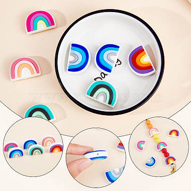 10Pcs 5 Colors Food Grade Eco-Friendly Silicone Beads(SIL-SC0001-06)-4