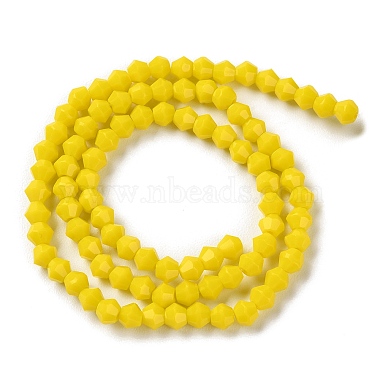 Opaque Solid Color Imitation Jade Glass Beads Strands(GLAA-F029-P4mm-05)-2